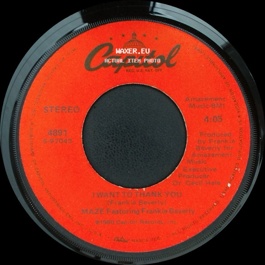 Maze Featuring Frankie Beverly - Southern Girl / I Want To Thank You side B