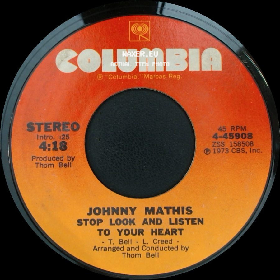 Johnny Mathis - I'm Coming Home / Stop Look And Listen To Your Heart side B