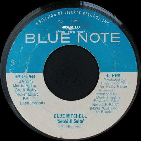 Blue Mitchell - 'collision In Black' / 'swahilli Suite' side B