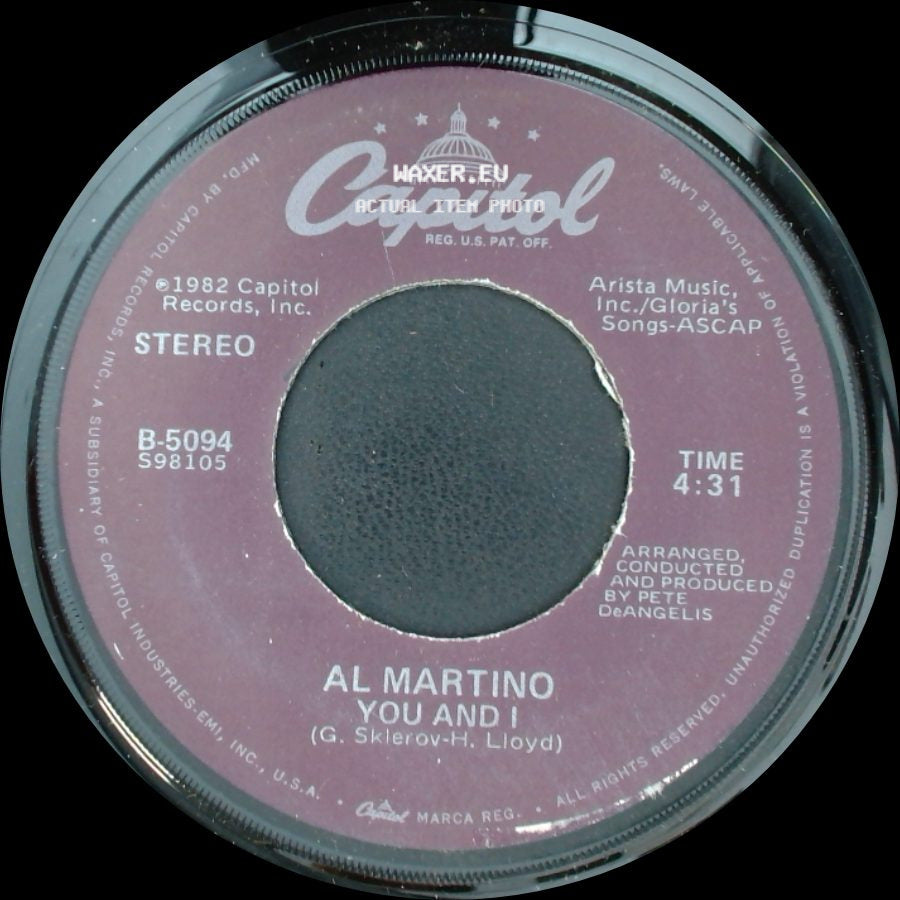 Al Martino - You And I / If I Should Love Again side A