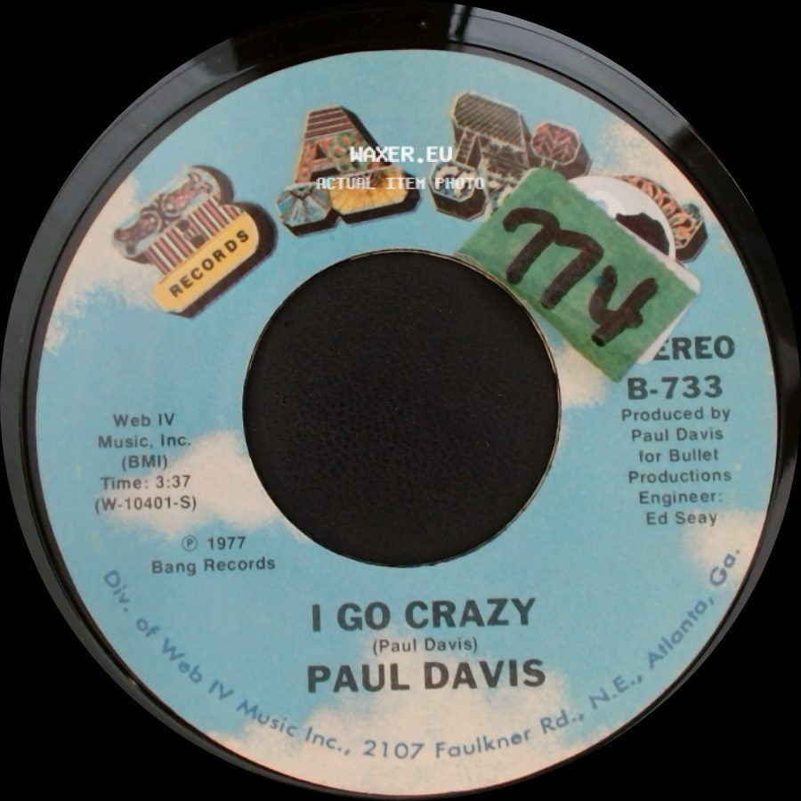Paul Davis - I Go Crazy / Reggae Kinda Way side A