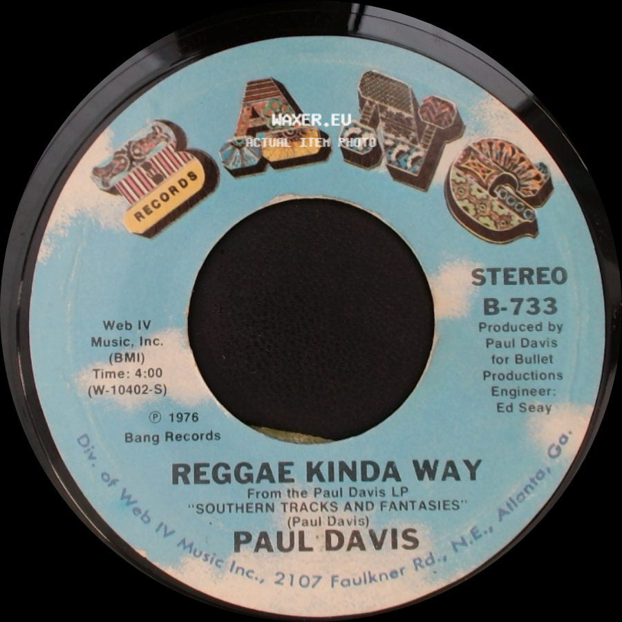 Paul Davis - I Go Crazy / Reggae Kinda Way side B