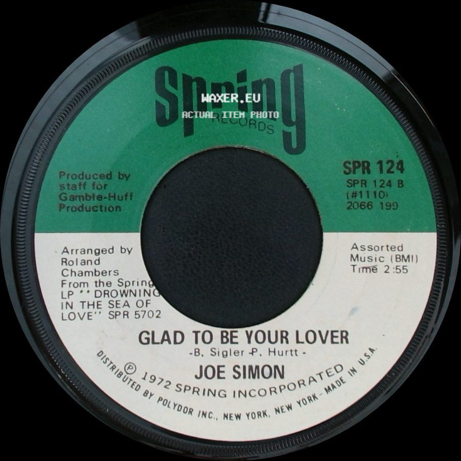 Joe Simon - Pool Of Bad Luck / Glad To Be Your Lover side B