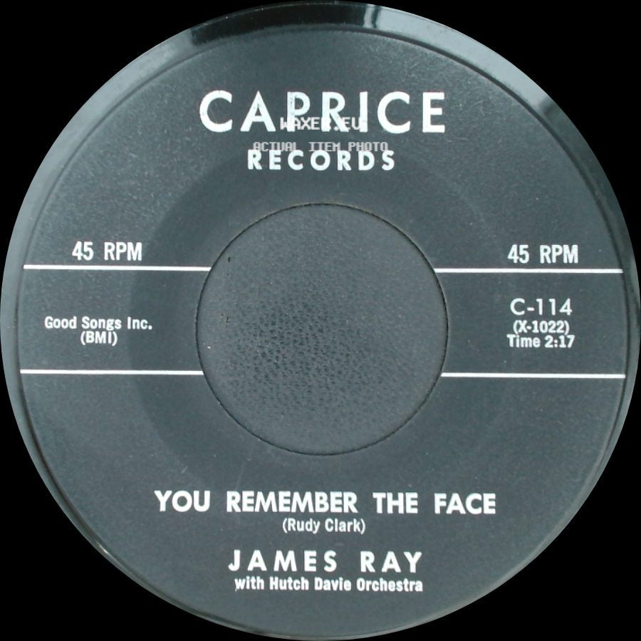 James Ray / James Ray With Hutch Davie Orchestra - Itty Bitty Pieces / You Remember The Face side B