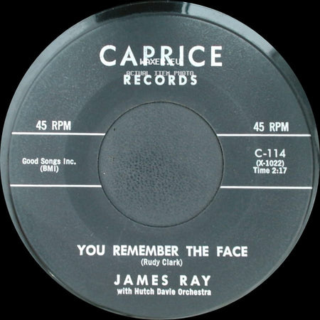 James Ray / James Ray With Hutch Davie Orchestra - Itty Bitty Pieces / You Remember The Face side B