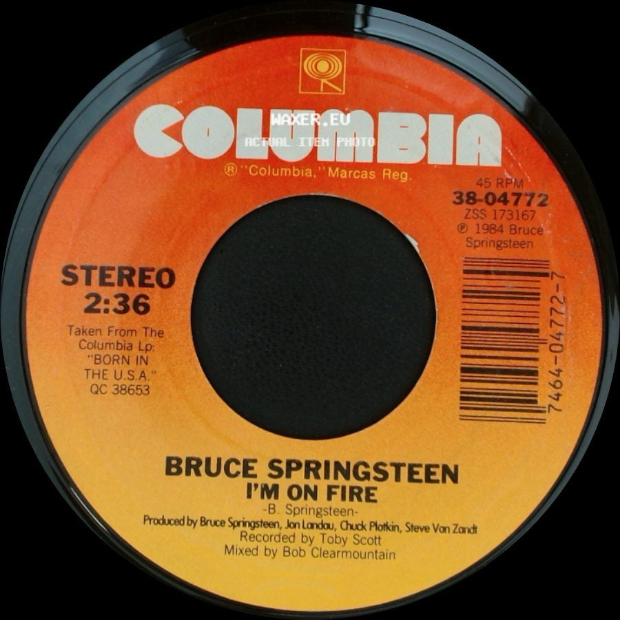 Bruce Springsteen - I'm On Fire / Johnny Bye Bye side A