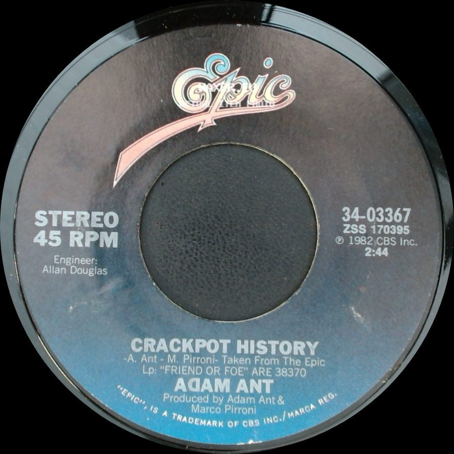 Adam Ant - Crackpot History / Goody Two Shoes side A