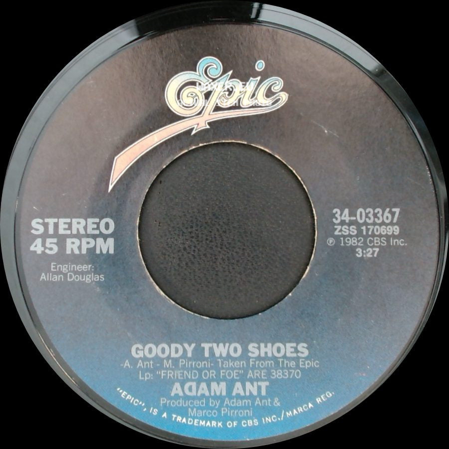 Adam Ant - Crackpot History / Goody Two Shoes side B