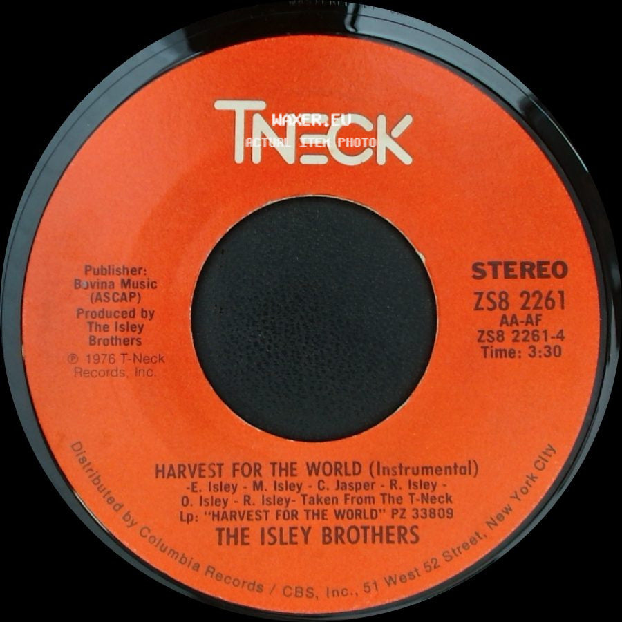 The Isley Brothers - Harvest For The World (Instrumental) / Harvest For The World side A
