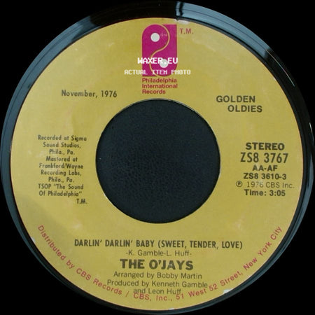 The O'jays - Used To Be My Girl / Darlin' Darlin' Baby (Sweet, Tender, Love) side B