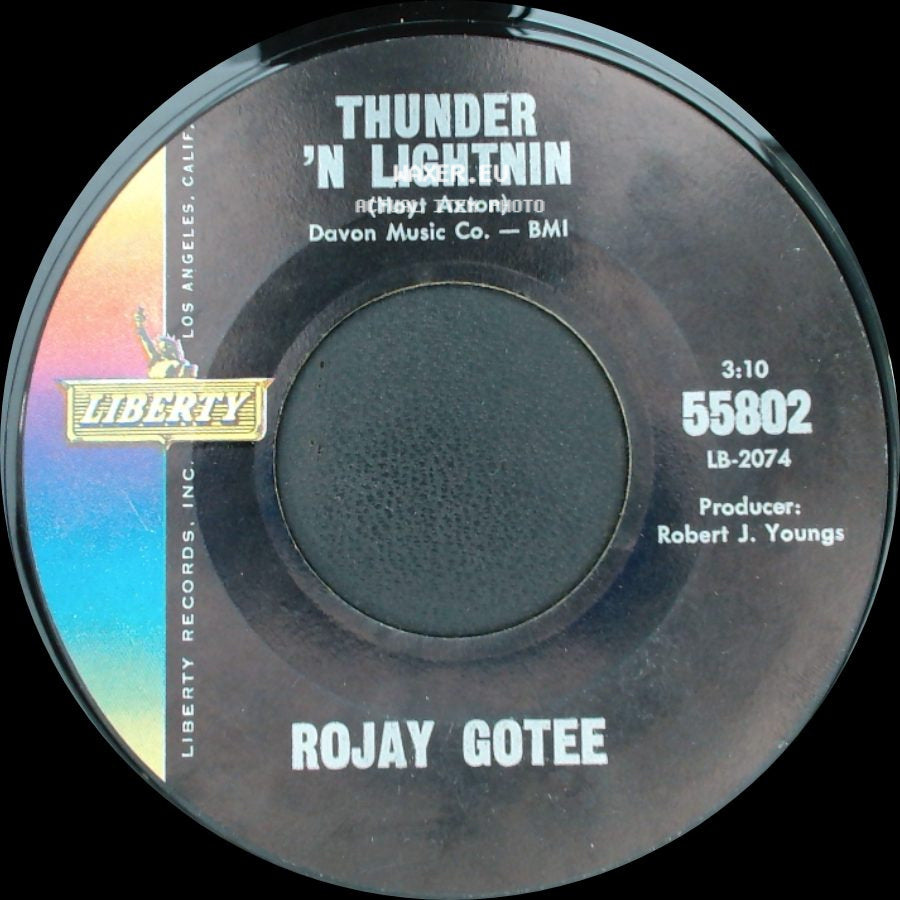 Rojay Gotee - Thunder 'n Lightnin / Miss Jantje Jones side A