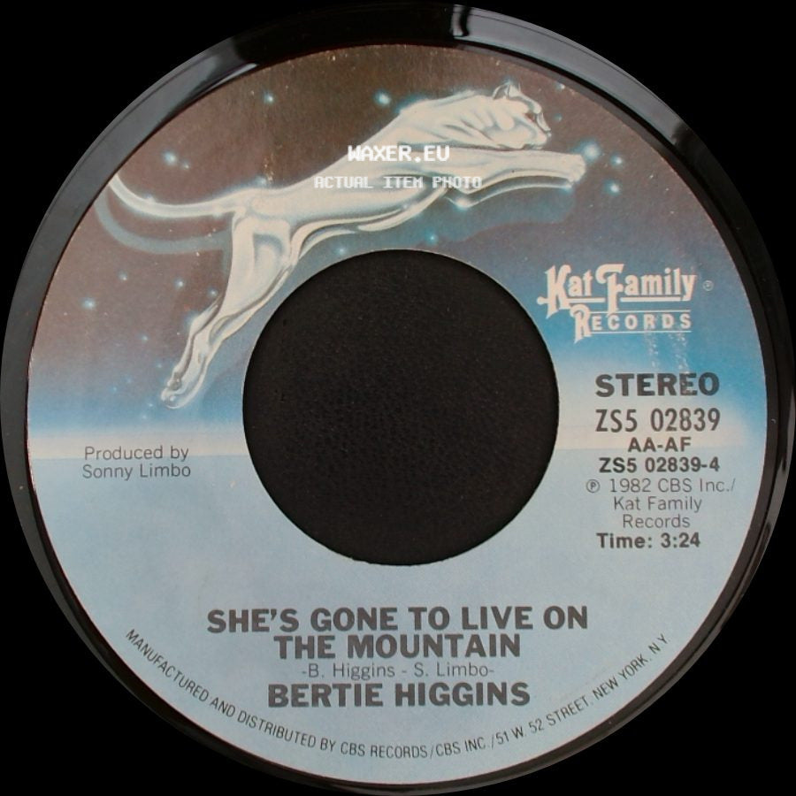Bertie Higgins - Just Another Day In Paradise / She's Gone To Live On The Mountain side B