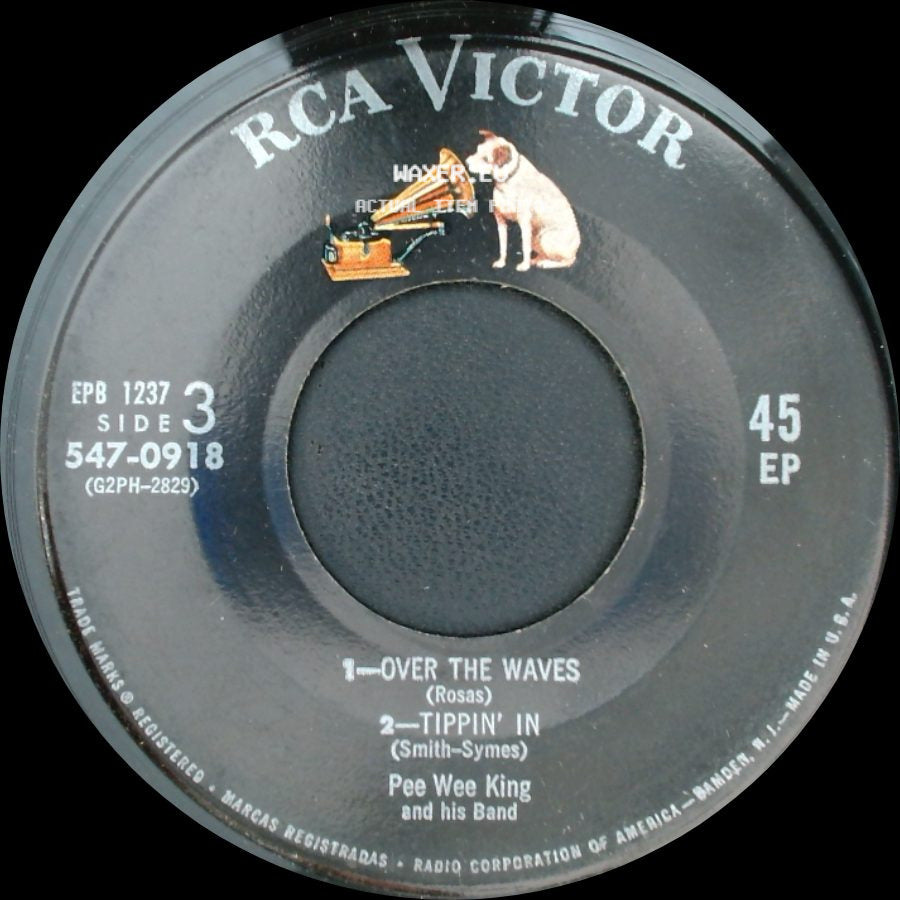Pee Wee King And His Band - Over The Waves / Tippin' In / My Adobe Hacienda / Woodchopper's Ball side A