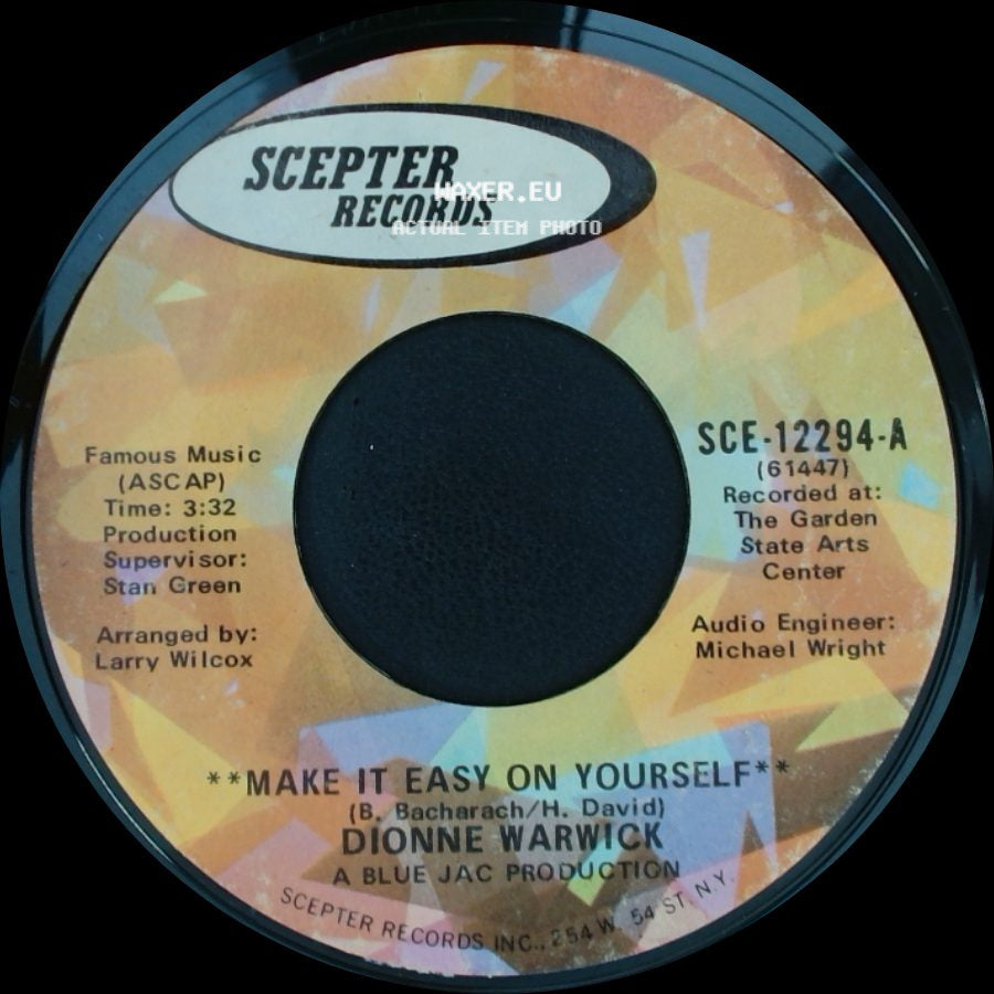 Dionne Warwick - Make It Easy On Yourself / Knowing When To Leave side A