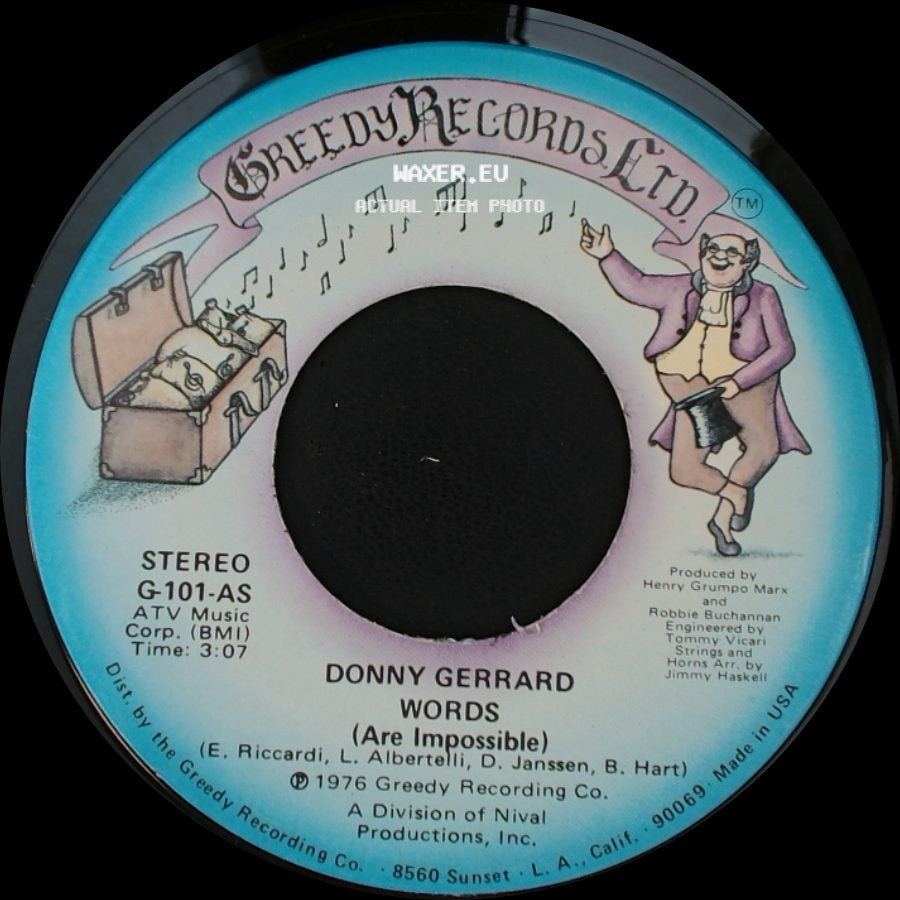 Donny Gerrard - Stand Up / Words (Are Impossible) side B