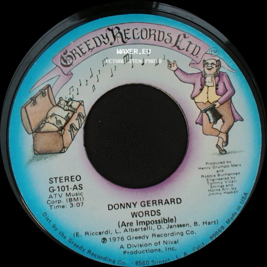 Donny Gerrard - Stand Up / Words (Are Impossible) side B