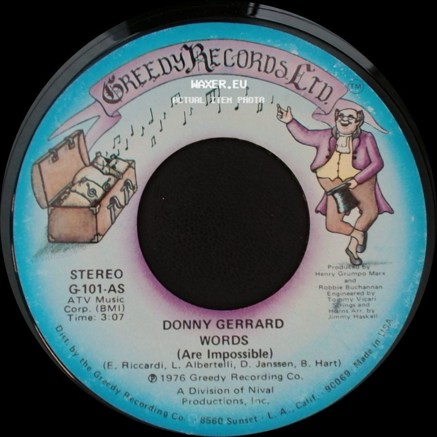 Donny Gerrard - Stand Up / Words (Are Impossible) side B