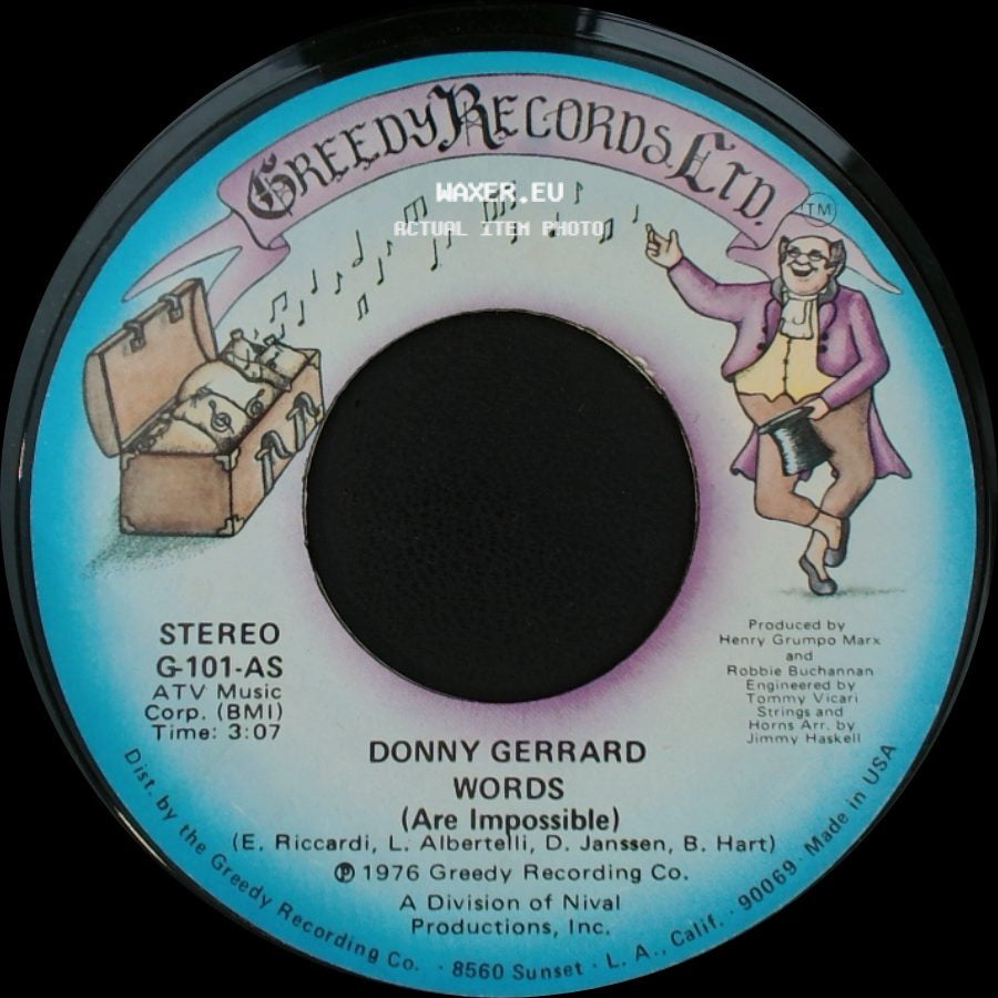 Donny Gerrard - Stand Up / Words (Are Impossible) side B
