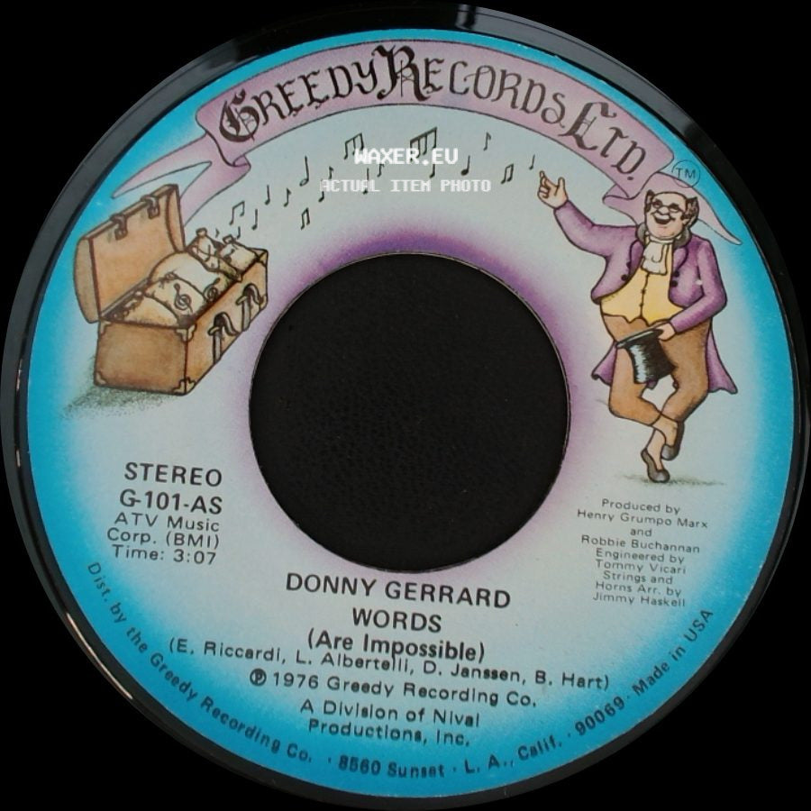 Donny Gerrard - Words (Are Impossible) / Stand Up side A