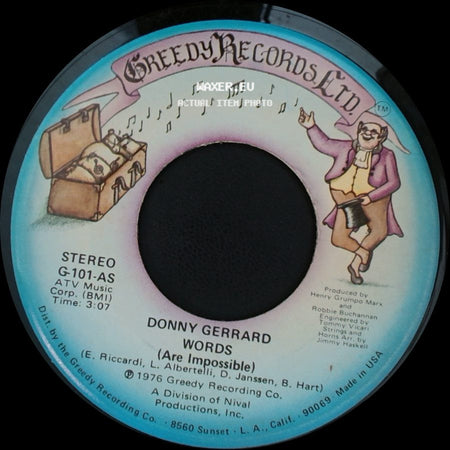Donny Gerrard - Words (Are Impossible) / Stand Up side A