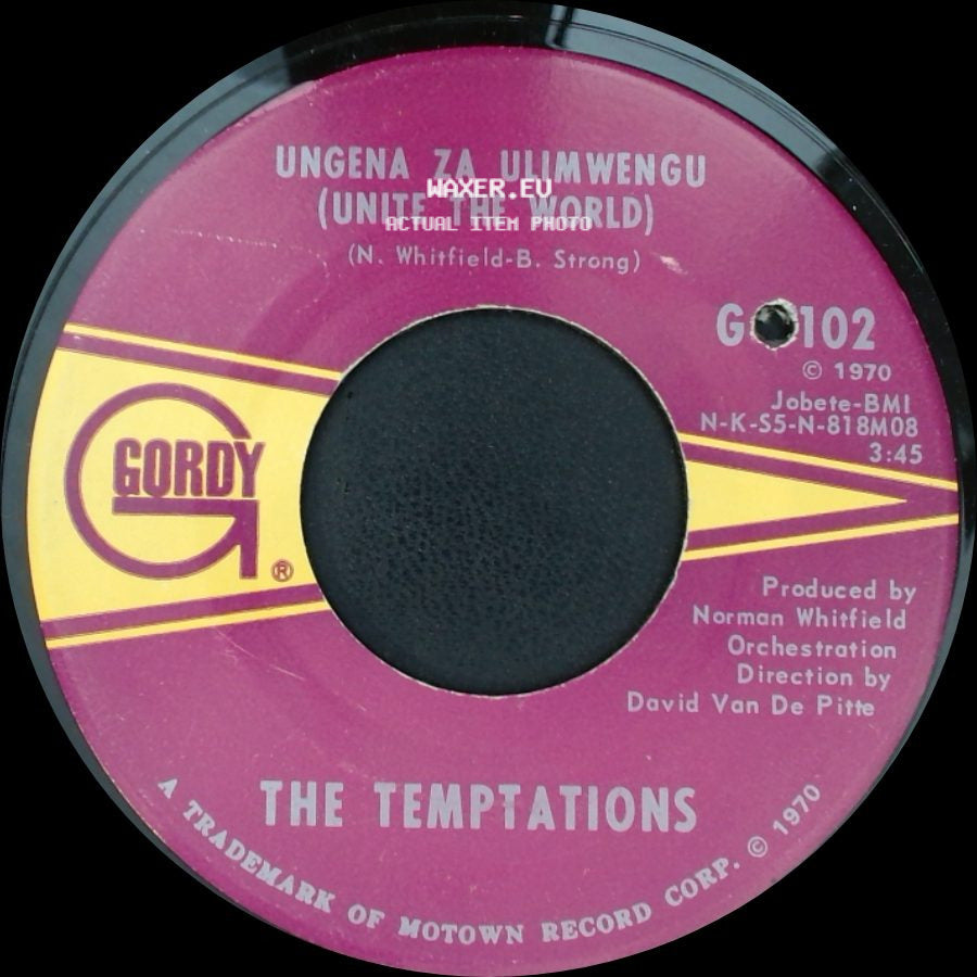 The Temptations - Hum Along And Dance / Ungena Za Ulimwengu (Unite The World) side B