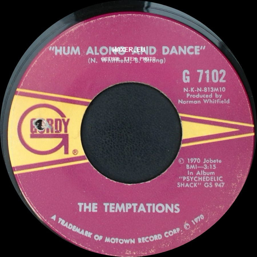 The Temptations - Ungena Za Ulimwengu (Unite The World) / "Hum Along And Dance" side B