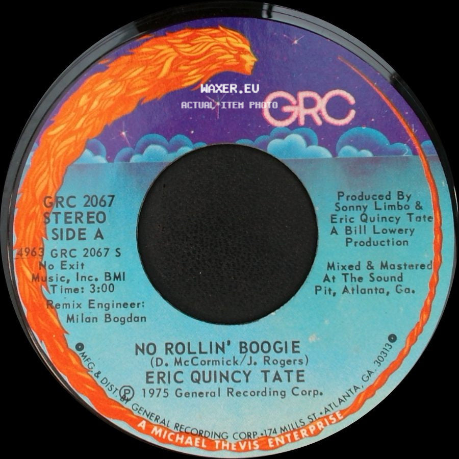 Eric Quincy Tate - No Rollin' Boogie / Chattahoochee Coochee Man side A