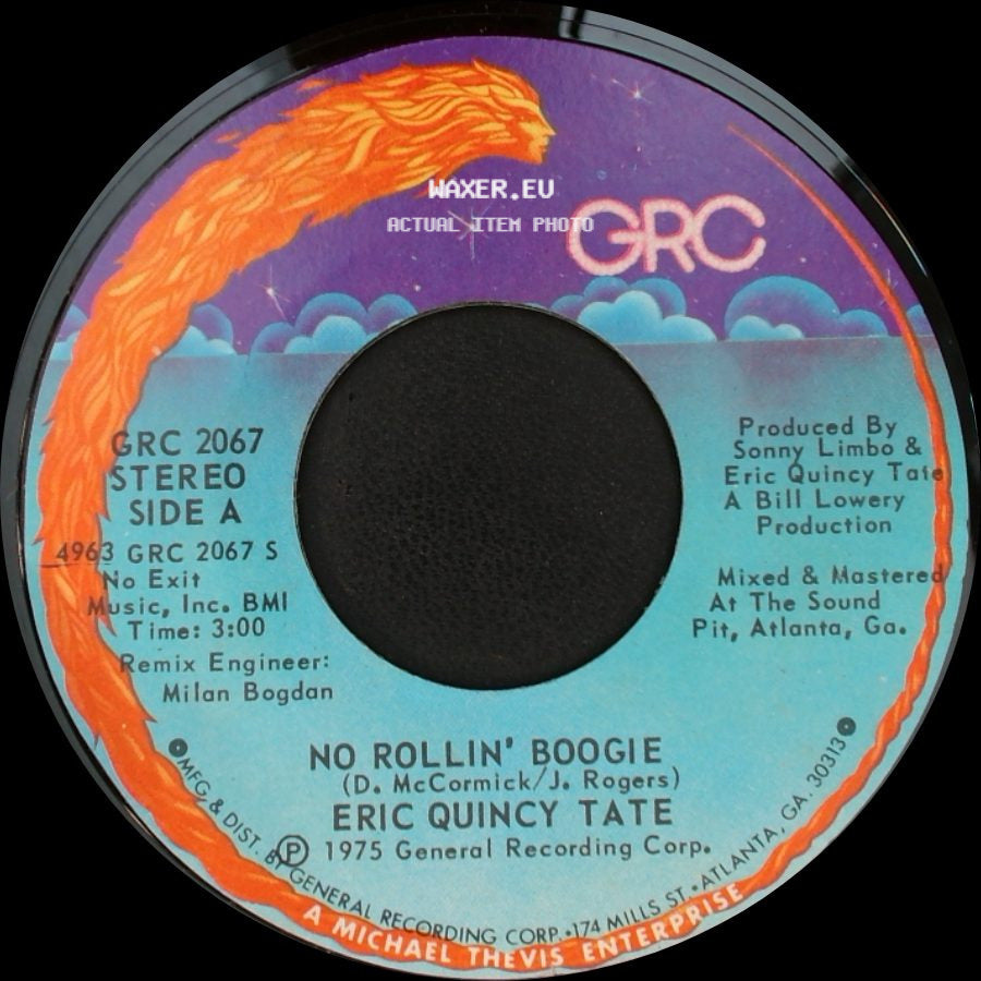 Eric Quincy Tate - No Rollin' Boogie / Chattahoochee Coochee Man side A