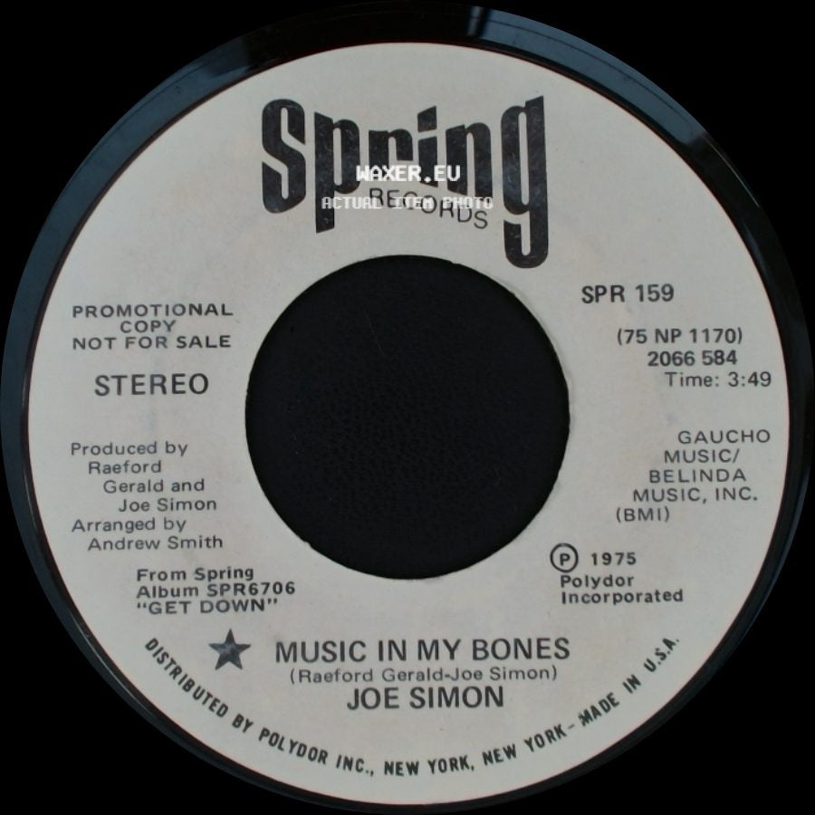 Joe Simon - Music In My Bones / Fire Burning side A