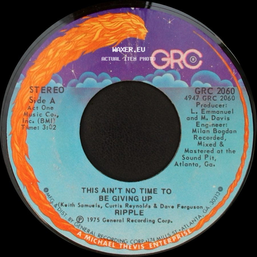 Ripple - This Ain't No Time To Be Giving Up / Dance Lady Dance side A