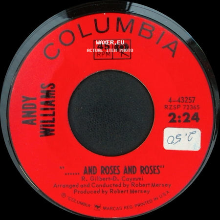 Andy Williams - My Carousel / And Roses And Roses side B