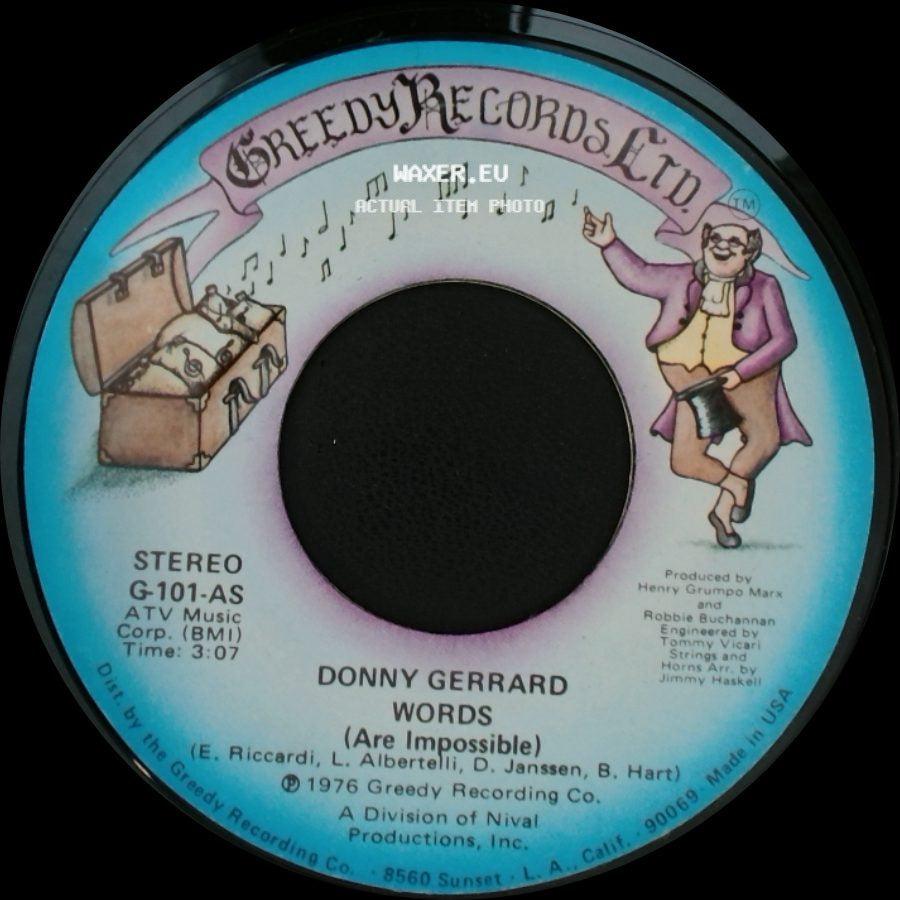 Donny Gerrard - Words (Are Impossible) / Stand Up side A
