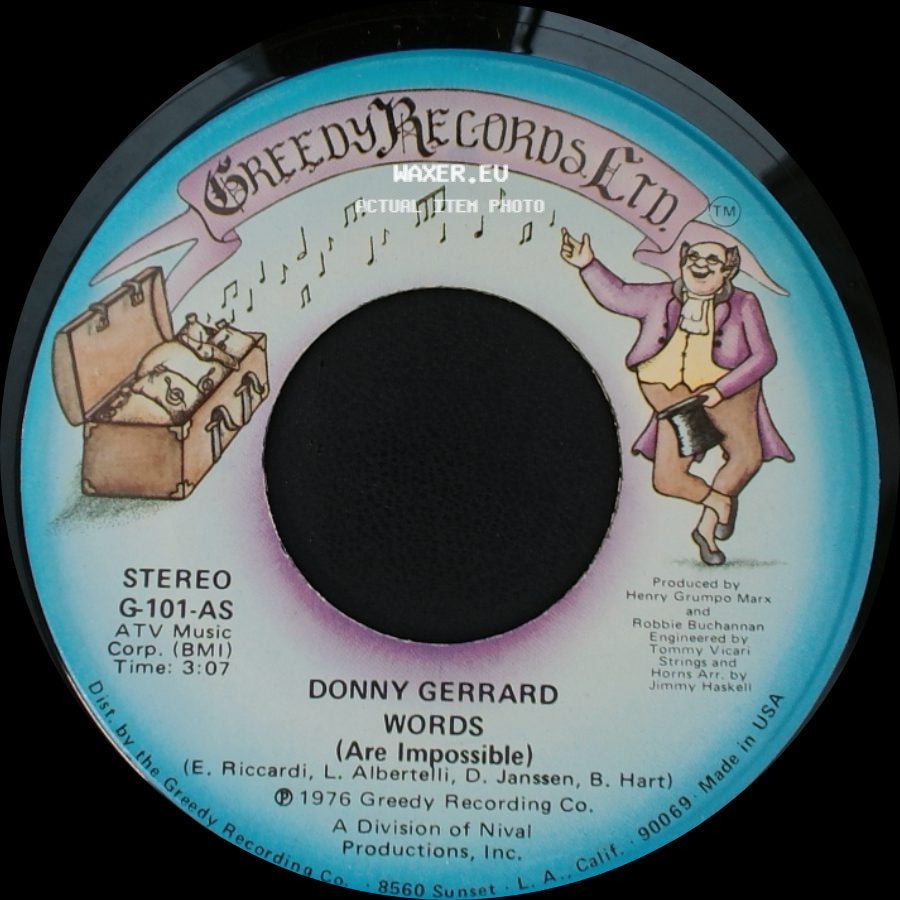 Donny Gerrard - Words (Are Impossible) / Stand Up side A