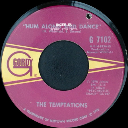 The Temptations - Hum Along And Dance / Ungena Za Ulimwengu (Unite The World) side A