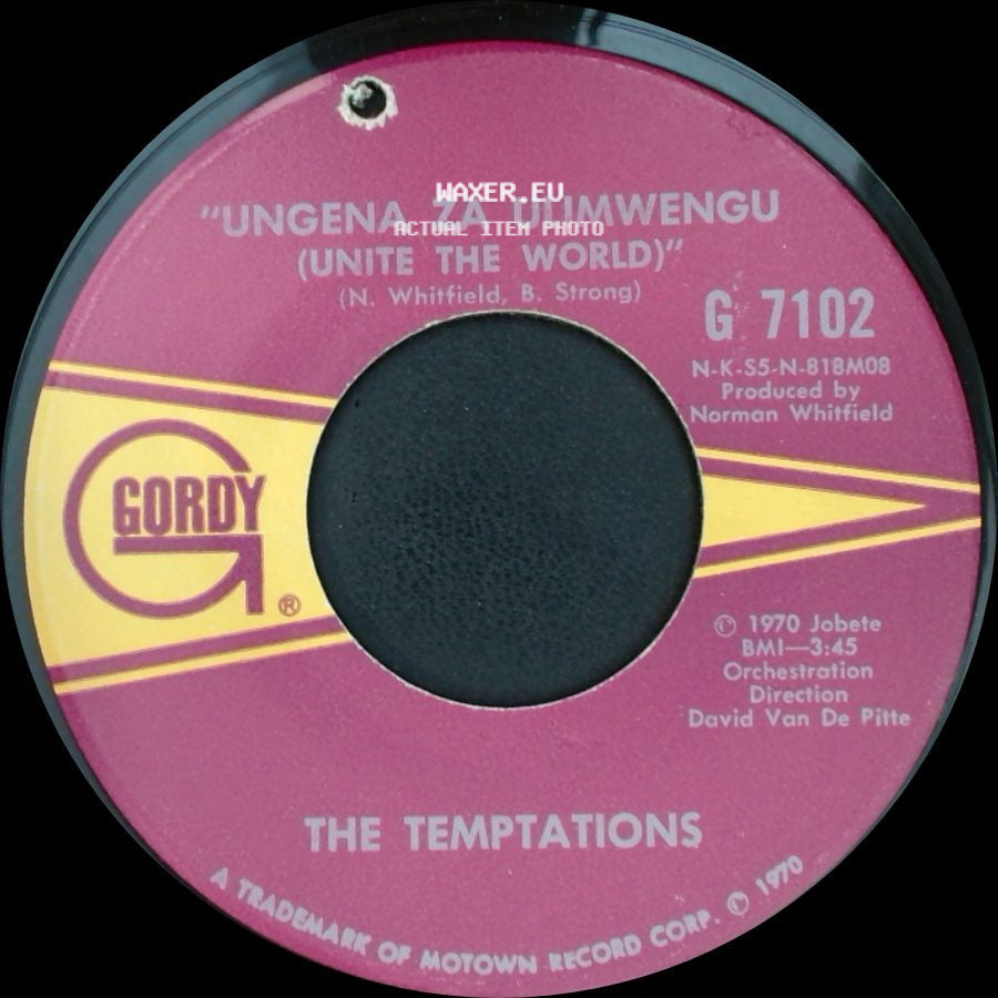 The Temptations - Hum Along And Dance / Ungena Za Ulimwengu (Unite The World) side B