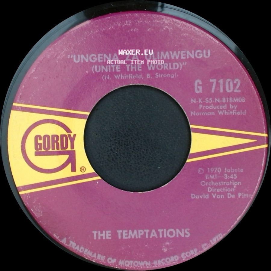 The Temptations - Ungena Za Ulimwengu (Unite The World) / Hum Along And Dance side A