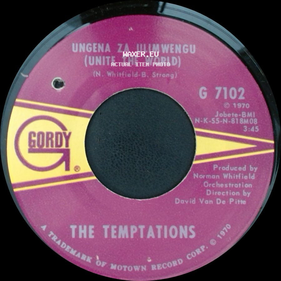 The Temptations - Ungena Za Ulimwengu (Unite The World) / Hum Along And Dance side A
