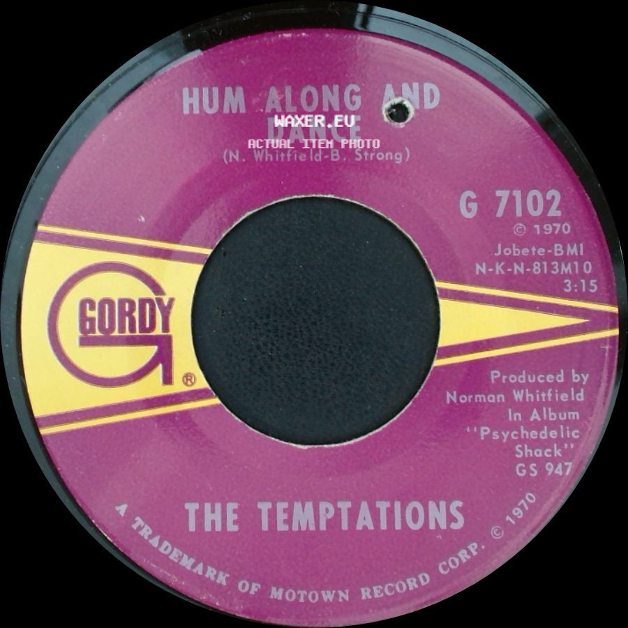 The Temptations - Ungena Za Ulimwengu (Unite The World) / Hum Along And Dance side B