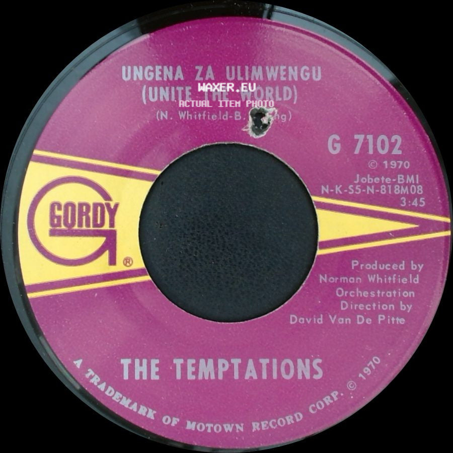The Temptations - Hum Along And Dance / Ungena Za Ulimwengu (Unite The World) side B