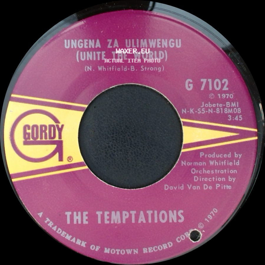 The Temptations - Hum Along And Dance / Ungena Za Ulimwengu (Unite The World) side B