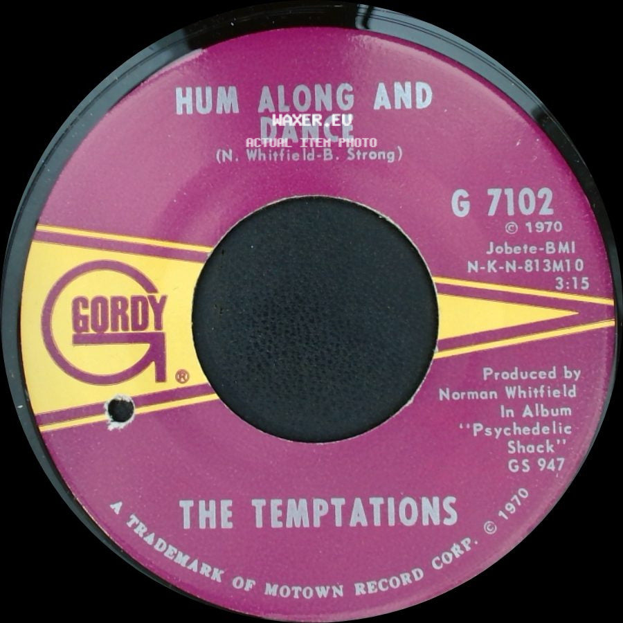 The Temptations - Ungena Za Ulimwengu (Unite The World) / Hum Along And Dance side B