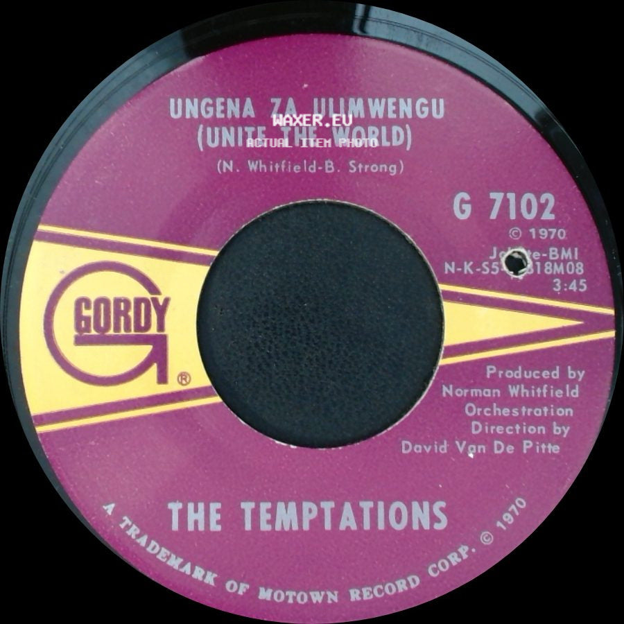 The Temptations - Hum Along And Dance / Ungena Za Ulimwengu (Unite The World) side B