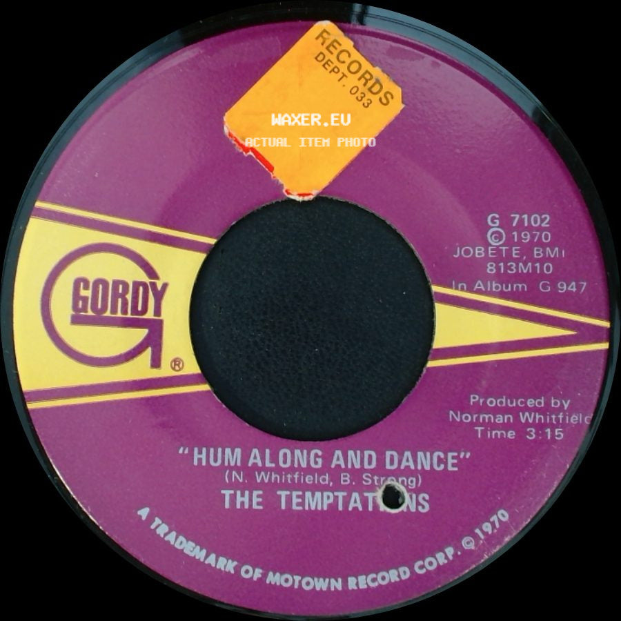 The Temptations - Ungena Za Ulimwengu (Unite The World) / Hum Along And Dance side B