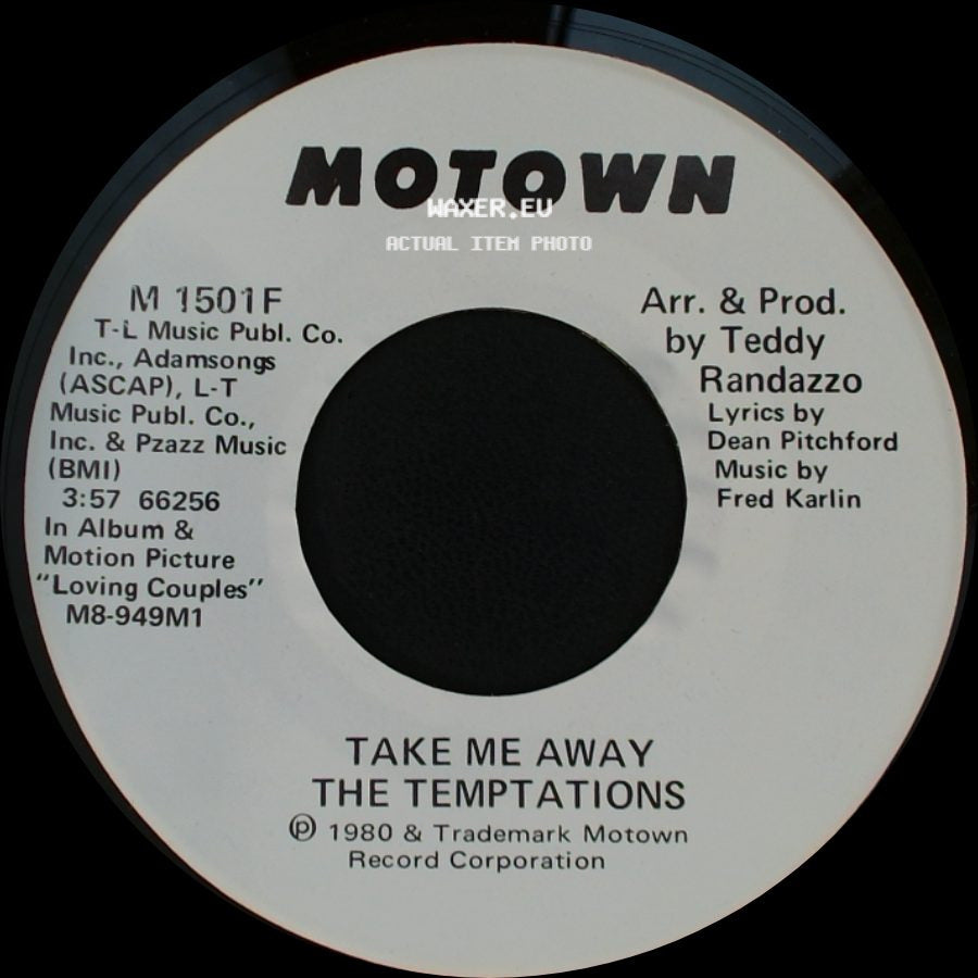 The Temptations - Take Me Away / Take Me Away side A