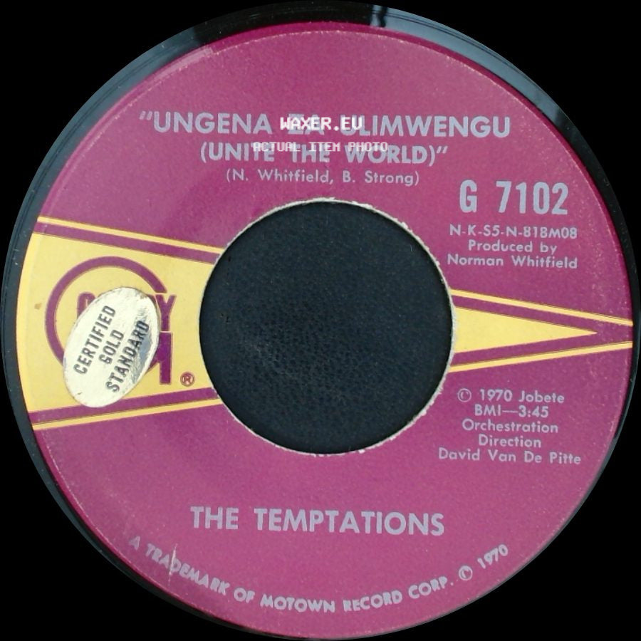 The Temptations - Hum Along And Dance / Ungena Za Ulimwengu (Unite The World) side B