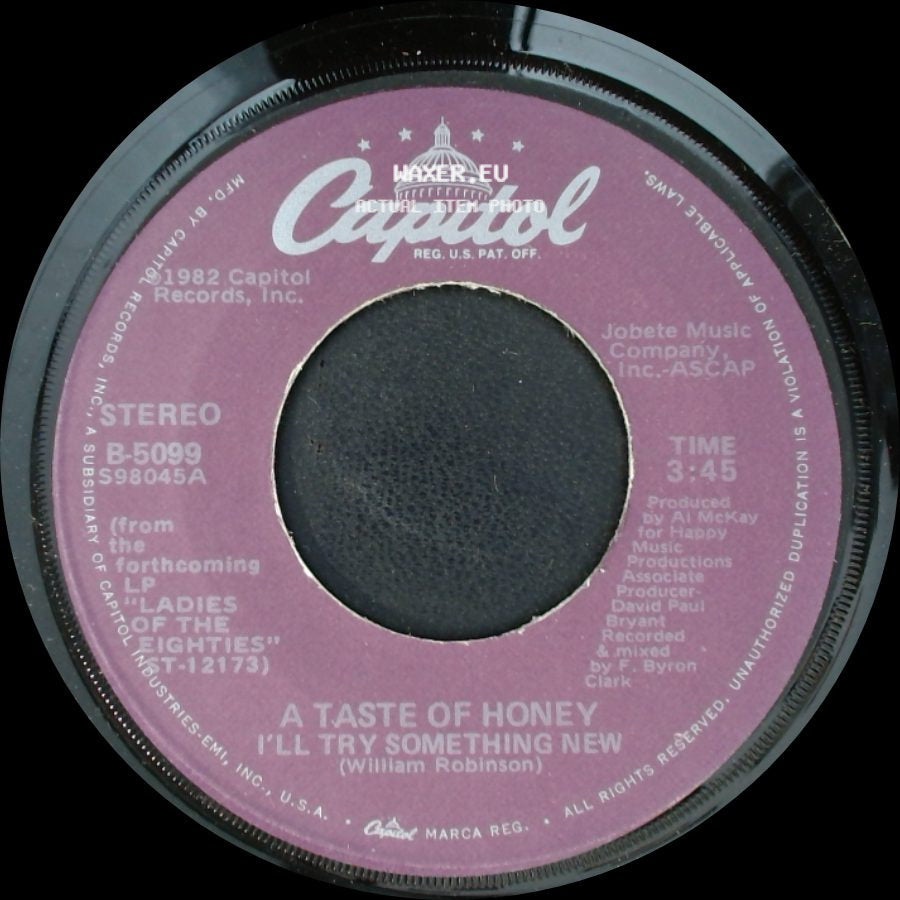 A Taste Of Honey - Good-Bye Baby / I'll Try Something New side B