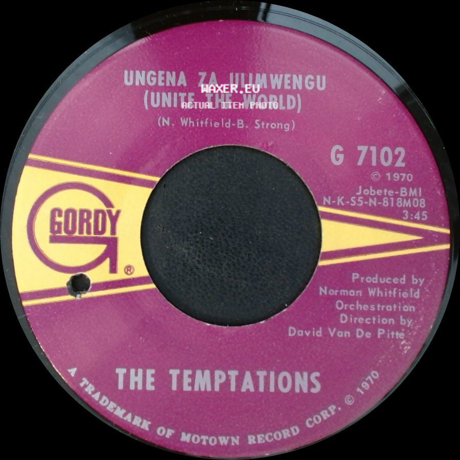 The Temptations - Ungena Za Ulimwengu (Unite The World) / Hum Along And Dance side A