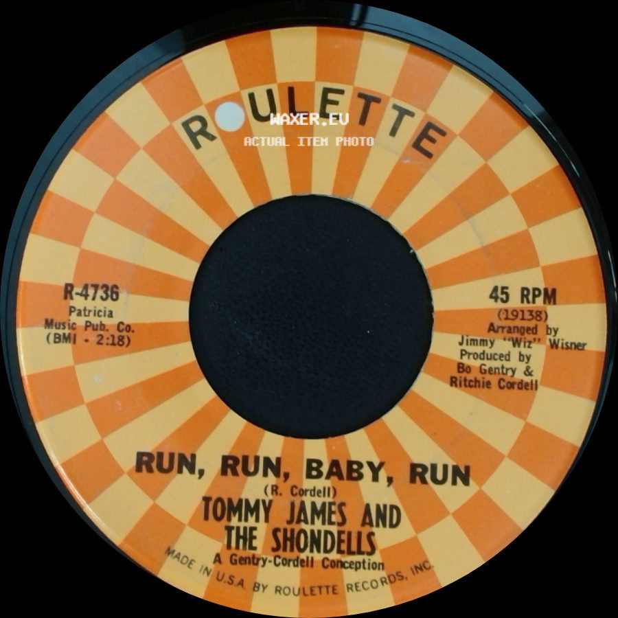 Tommy James And The Shondells - Mirage / Run, Run, Baby, Run side B
