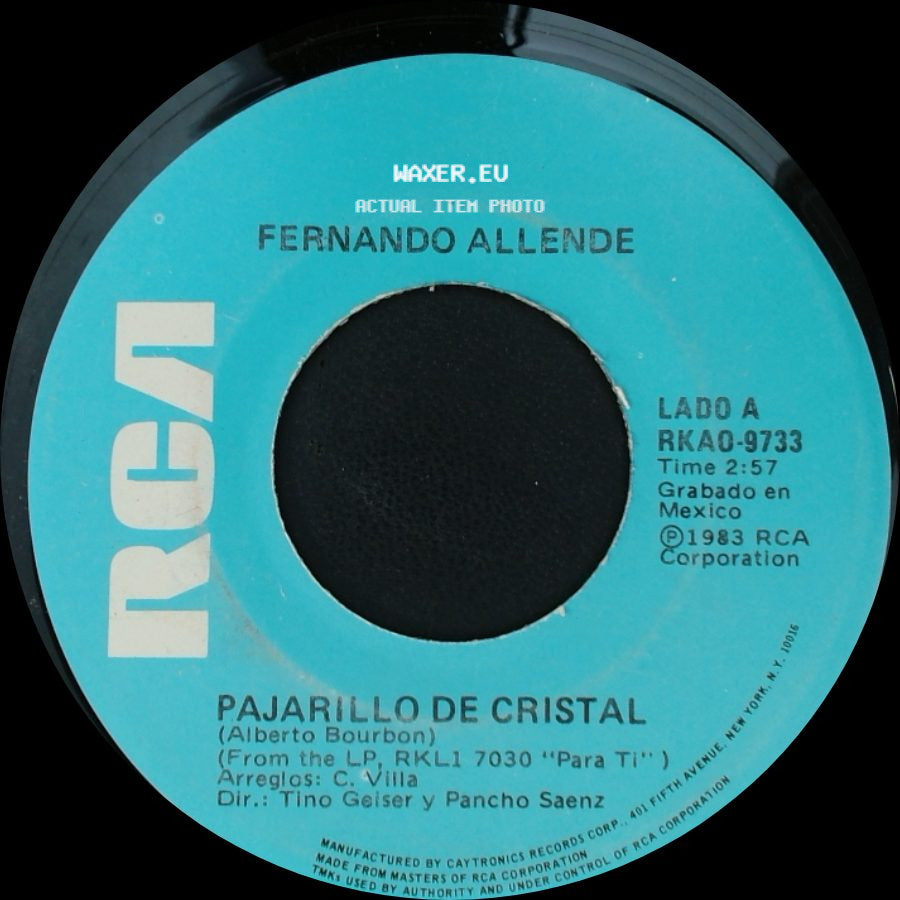 Fernando Allende - Pajarillo De Cristal / Como Un Soplo side A