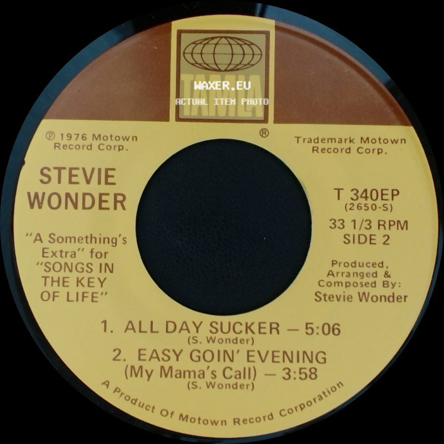 Stevie Wonder - "A Something's Extra" For "Songs In The Key Of Life" / "A Something's Extra" For "Songs In The Key Of Life" side B